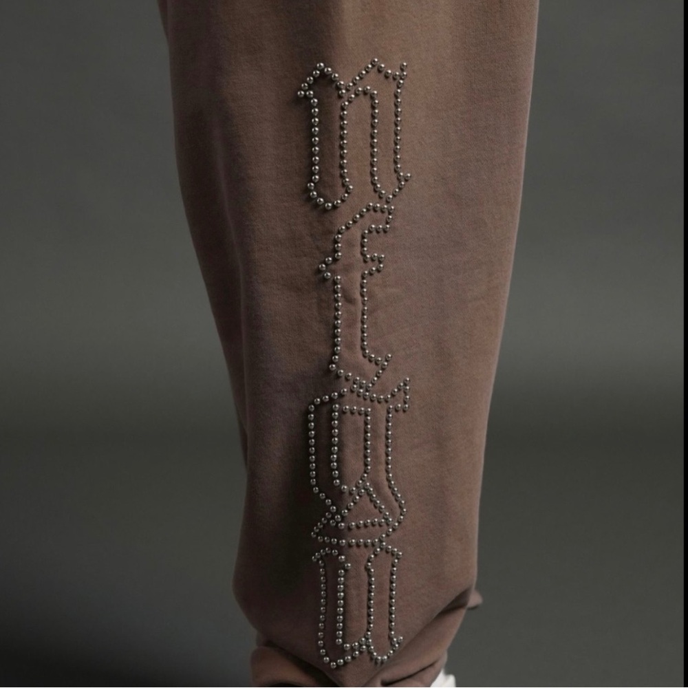 Darc Sport brown studded sweatpants